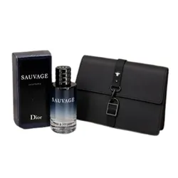 Set Nước Hoa Nam Dior Sauvage EDT 10ml + Túi Xách Màu Đen (2 Món)