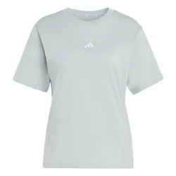 Áo Thun Nữ Adidas Essentials Cotton T-Shirt With Small Logo KC5248 Wonder Sage / White Màu Xanh Xô Thơm Size XS