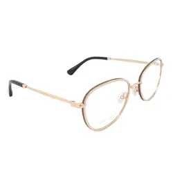 Kính Mắt Cận Nữ Jimmy Choo Demo Round Ladies Eyeglasses JC229 0RHL 54 Màu Vàng Hồng
