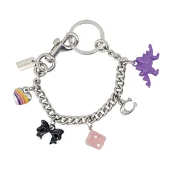 Móc Khóa Coach Motif Charm Chain Keychain Phối Màu
