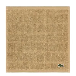 Khăn Mặt Lacoste Heritage Croc Scale Cotton Bath Washcloths 55262 LACTWL1-013 Sand Màu Vàng Cát