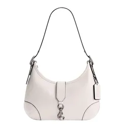 Túi Đeo Vai Nữ Coach Hamptons Hobo Bag Silver/ Chalk CW642 Màu Trắng