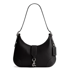Túi Đeo Vai Nữ Coach Hamptons Hobo Bag Silver/ Black CW642 Màu Đen