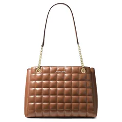 Túi Tote Nữ Michael Kors MK 35S6G1SE2Y Outlet Soho Medium Quilted Bag Màu Nâu