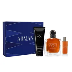 Set Nước Hoa Nam Giorgio Armani Stronger With You Intensely 3 Món (EDP 100ml + Mini 15ml + Sữa Tắm 75ml)