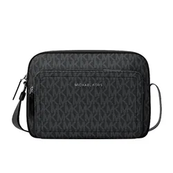 Túi Đeo Chéo Nam Michael Kors MK Cooper Signature Logo Flight Bag 37S6LCOC6X Màu Đen