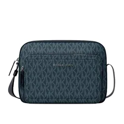 Túi Đeo Chéo Nam Michael Kors MK Cooper Signature Logo Flight Bag 37S6LCOC6X Màu Xanh