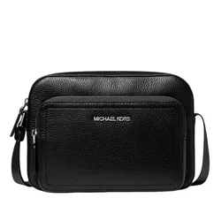 Túi Đeo Chéo Nam Michael Kors MK Cooper Pebbled Leather Utility Crossbody Bag 37F4LCOC6L Màu Đen
