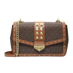 Túi Đeo Chéo Nữ Michael Kors&nbsp;MK Soho Large Studded Signature Logo Shoulder Bag 35S6G1SL3B Màu Nâu