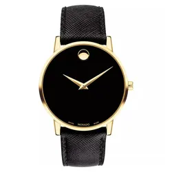 Đồng Hồ Nam Movado Museum Classic Men's Watch 40mm Màu Đen - Vàng