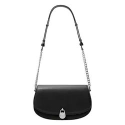 Túi Đeo Chéo Nữ Michael Kors MK Mila Medium Leather Messenger Bag 35T5SIMM8L Màu Đen