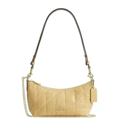 Túi Đeo Vai Nữ Coach Caitlin Shoulder Bag With Quilting Gold Soft CDZ88 Màu Vàng