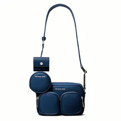 Túi Đeo Chéo Nữ Michael Kors MK 35S5STTC2L Jet Set Leather Medium Crossbody Bag With Case Màu Xanh Navy