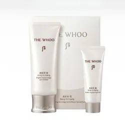 Set Tẩy Da Chết + Sữa Rửa Mặt Làm Sạch Sâu, Hỗ Trợ Làm Sáng Da Whoo Brightening Gommage Special Set 2 Món