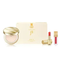 Set Trang Điểm Whoo 3 Món (Phấn Phủ 13g + Son Kem Mini Màu 18 Rose Pink + Son Dưỡng Mini Màu 45 Red)