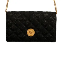 Túi Đeo Vai Nữ Versace Wool Barocco Mini Chain Shoulder Bag 1011785 1A15719 Màu Đen