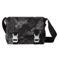 Túi Đeo Chéo Nam Gucci GG Canvas Small Crossbody Bag Màu Đen