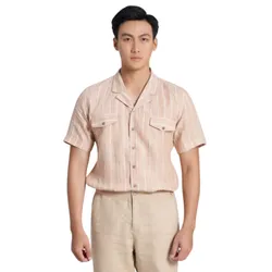 Áo Sơ Mi Nam F2 Fashion & Freedom Linen The New Cool SMMN026-HST-M-032 Màu Hồng Nude Size M