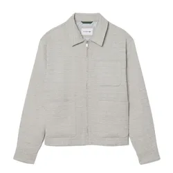 Áo Khoác Nam Lacoste Short Textured Jacket BH1811 - B29 Màu Xám Size 48