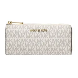 Ví Nữ Michael Kors MK Jet Set Travel Large Logo Continental Wristlet Màu Vanilla