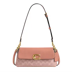 Túi Đeo Vai Nữ Coach Jet Shoulder Bag In Signature Canvas CBA83 Màu Hồng