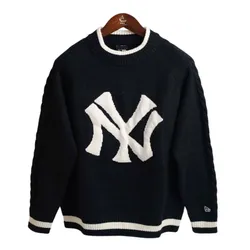 Áo Len Unisex New Era x MLB Sweater NY Black New York Yankees Màu Đen Size S (Form Á)