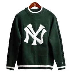 Áo Len Unisex New Era x MLB Sweater NY Green New York Yankees Màu Xanh Lá Size S (Form Á)