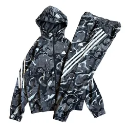 Bộ Quần Áo Nam Adidas Future Icons Allover Print IJ8843 Màu Xám Trắng Size XS (Form Âu)