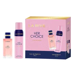 Set Nước Hoa Nữ La Rive Her Choice For Women EDP 100ml + Xịt Khử Mùi Deodorant 150ml