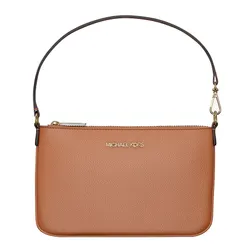 Túi Đeo Vai Nữ Michael Kors MK Jet Set Small Pebbled Leather Convertible Wristlet 35S5GTVW5L Màu Nâu