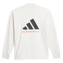 Áo Thun Dài Tay Adidas Basketball Long Sleeve Tee JE3766 Màu Trắng Size XS (Form Âu)