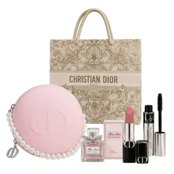 Set Dior 5 Món Mini (Dior Blooming Bouque EDT 5ml + Son Velvet 100 Nude Look + Mascara Diorshow Iconic + Túi + Túi Giấy)