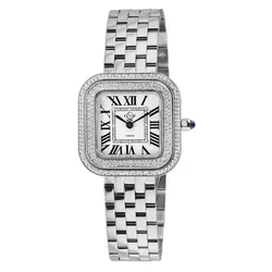 Đồng Hồ Nữ GV2 By Gevril Quartz Bellagio Diamond 12130B Màu Bạc