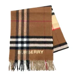 Khăn Quàng Cổ Burberry Two-Tone Checkered Cashmere Scarf Màu Nâu Kẻ