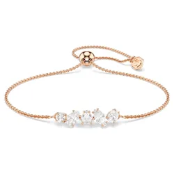 Vòng Đeo Tay Nữ Swarovski Mesmera bracelet Mixed Cuts, White, 18K Rose Gold Finish 5764801 Màu Vàng Hồng