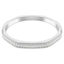 Vòng Đeo Tay Nữ Swarovski Matrix Bangle Baguette Cut, Octagon Shape, White, Rhodium Plated 5720622 Màu Trắng Size S