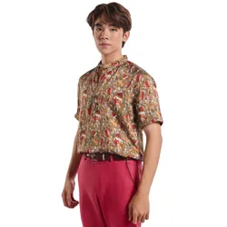 Áo Sơ Mi Nam F2 Fashion & Freedom Linen SMMN028-ND-S-1023 Màu Nâu Đỏ Size S