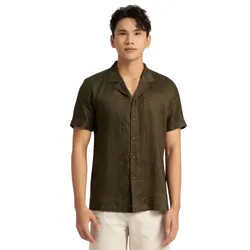 Áo Sơ Mi Nam F2 Fashion & Freedom Linen Casual Menswear SMMN027-XR-M-1023 Màu Xanh Rêu Size M