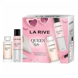 Set Nước Hoa Nữ La Rive Queen Of Life Set 2 Món (EDP 75ml + Xịt khử mùi 150ml)