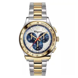 Đồng Hồ Nam Salvatore Ferragamo 1898 Chrono Watch 42mm Màu Bạc Phối Vàng