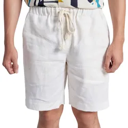 Quần Short Nam F2 Fashion & Freedom Linen Holidays Vibes SN35-T-29-0323 Màu Trắng Size 29