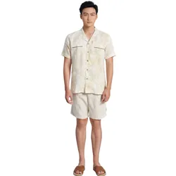 Quần Short Nam F2 Fashion & Freedom Linen Holidays Vibes SN36-TK-29-0323 Màu Trắng Kem Size 29