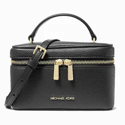 Túi Xách Tay Nữ Michael Kors MK 35F6GVFC5L Vivi Small Vanity Crossbody Bag Black Màu Đen