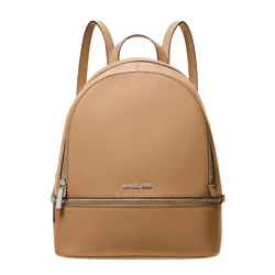 Balo Nữ Michael Kors MK Rhea Medium Pebbled Leather Backpack Màu Nâu