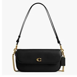 Túi Đeo Vai Nữ Coach Brook Flap Chain Bag CAN90 Màu Đen
