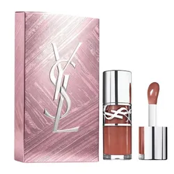 Set Son Dưỡng Yves Saint Laurent YSL Loveshine Plumping Lip Oil Gloss 04 Honey Pure Love Màu Nâu Hồng + Hộp Quà Limited
