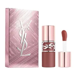 Set Son Kem Yves Saint Laurent YSL Lovenude Lip Stain 07 Illicit Nude Màu Nude Chocolate (Kèm Hộp Quà)