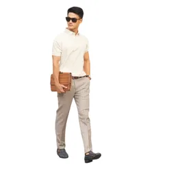 Quần Dài Nam F2 Fashion & Freedom Kaki New Ways DN23-CARO VÀNG-29-0322 Màu Kẻ Caro Size 29