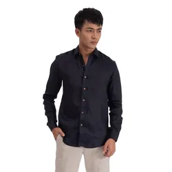 Áo Sơ Mi Linen Nam F2 Fashion & Freedom SMM118-XD-S-0619 Màu Xanh Đen Size S