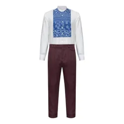 Áo Sơ Mi Nam F2 Fashion & Freedom SMM220-TPXHT-S-0224 Màu Trắng Xanh Size S